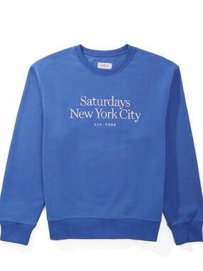 Saturdays New York City Bowery Miller Men's Blue Crewneck Sweatshirt